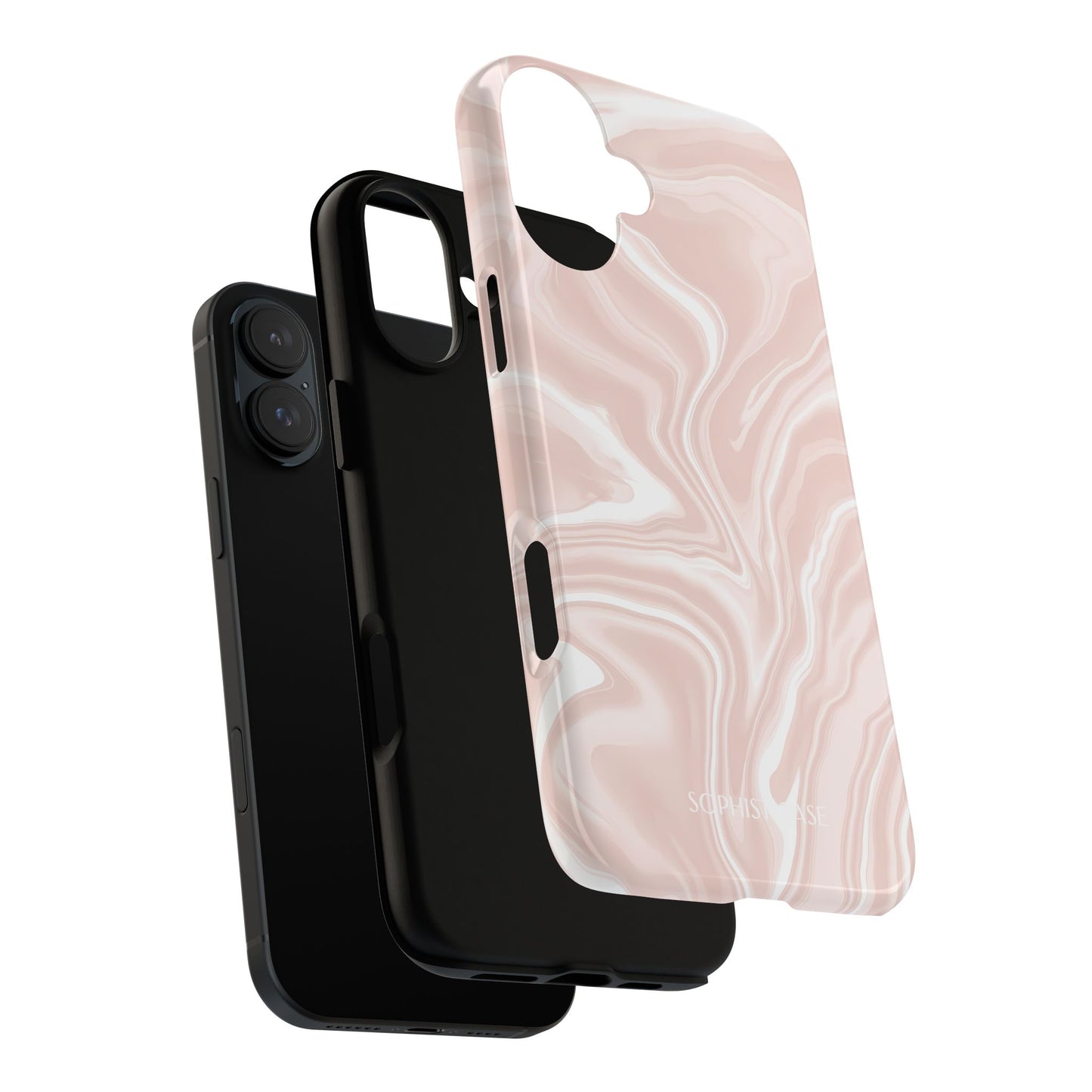 Liquid Dreams in Neutral Beige - iPhone Case