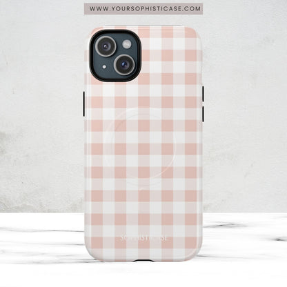 Gingham in Neutral Beige - Magsafe Case