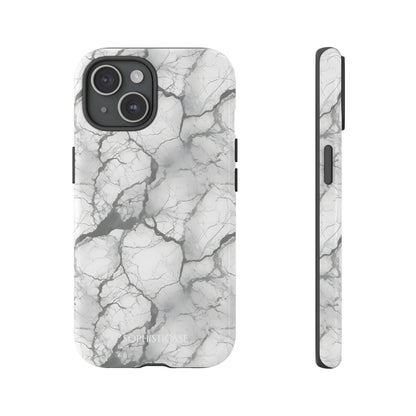 Marble Opulence in Charcoal Grey - iPhone Case