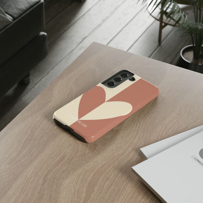 Be Mine in Brown and Cream - iPhone Case, Samsung Galaxy Case, Google Pixel Case