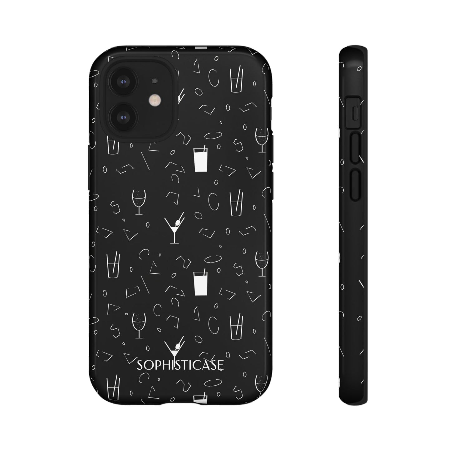 Cocktail Hour in Black - Tough Phone Case for iPhone