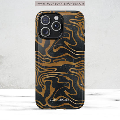 Cosmic Gold in Black - iPhone Magsafe Case