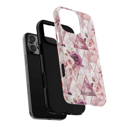 Royal Floral in Plum Chevron - iPhone Magsafe Case