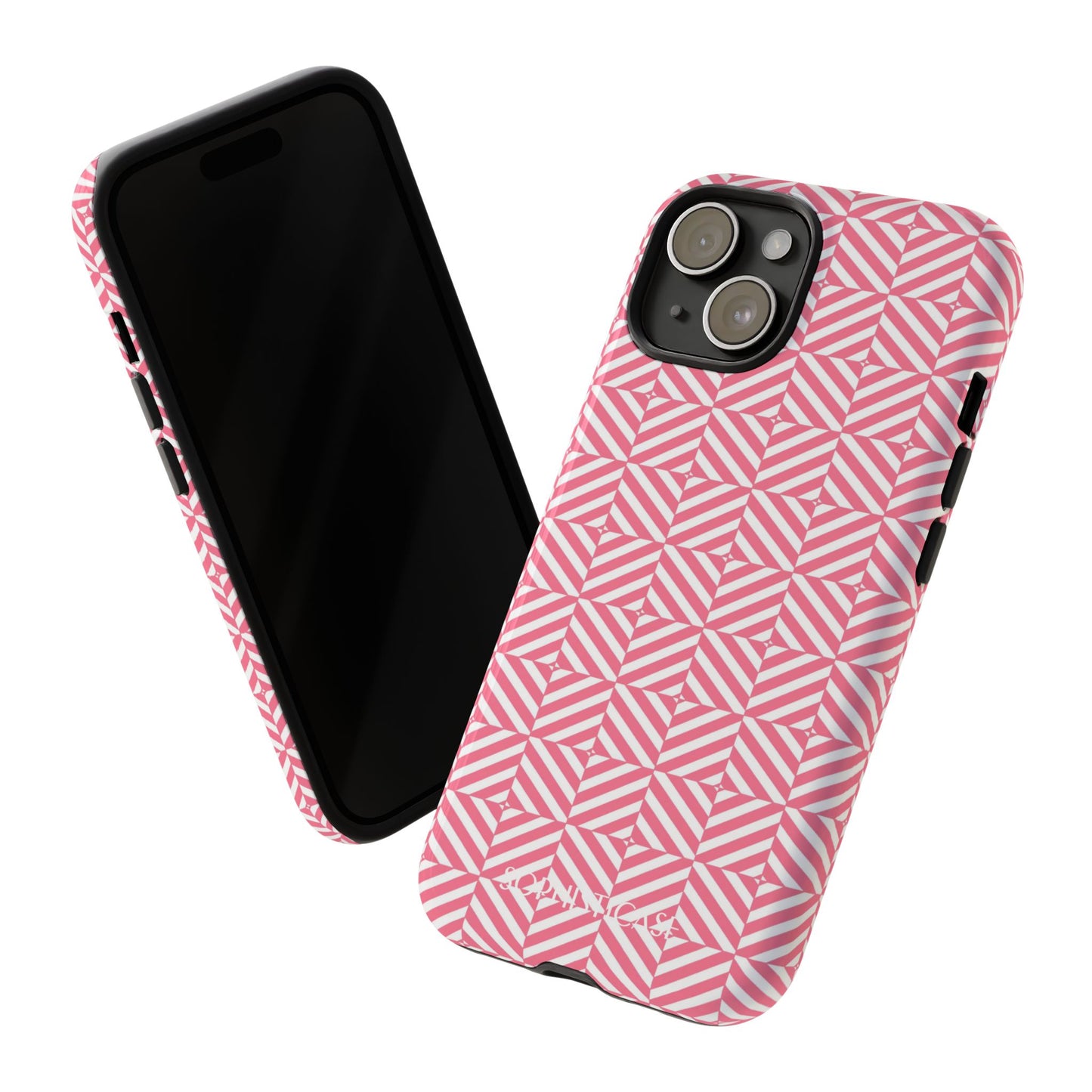 Illusions in Salmon - iPhone Case