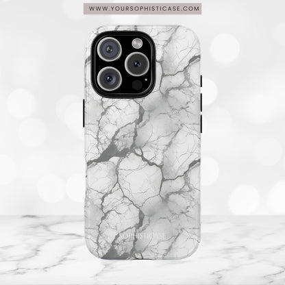 Marble Opulence in Charcoal Grey - Tough Phone Case