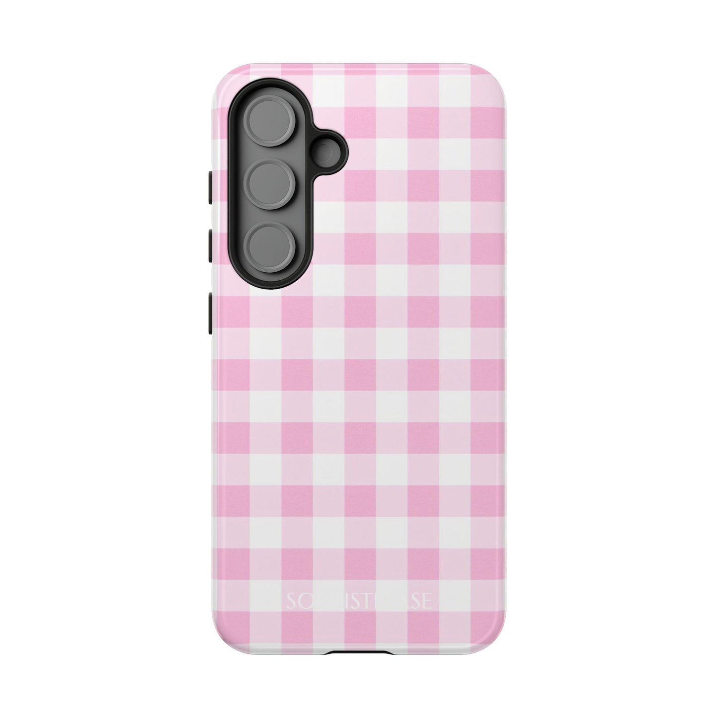 Gingham in Pink - Protective Phone Case for Samsung Galaxy