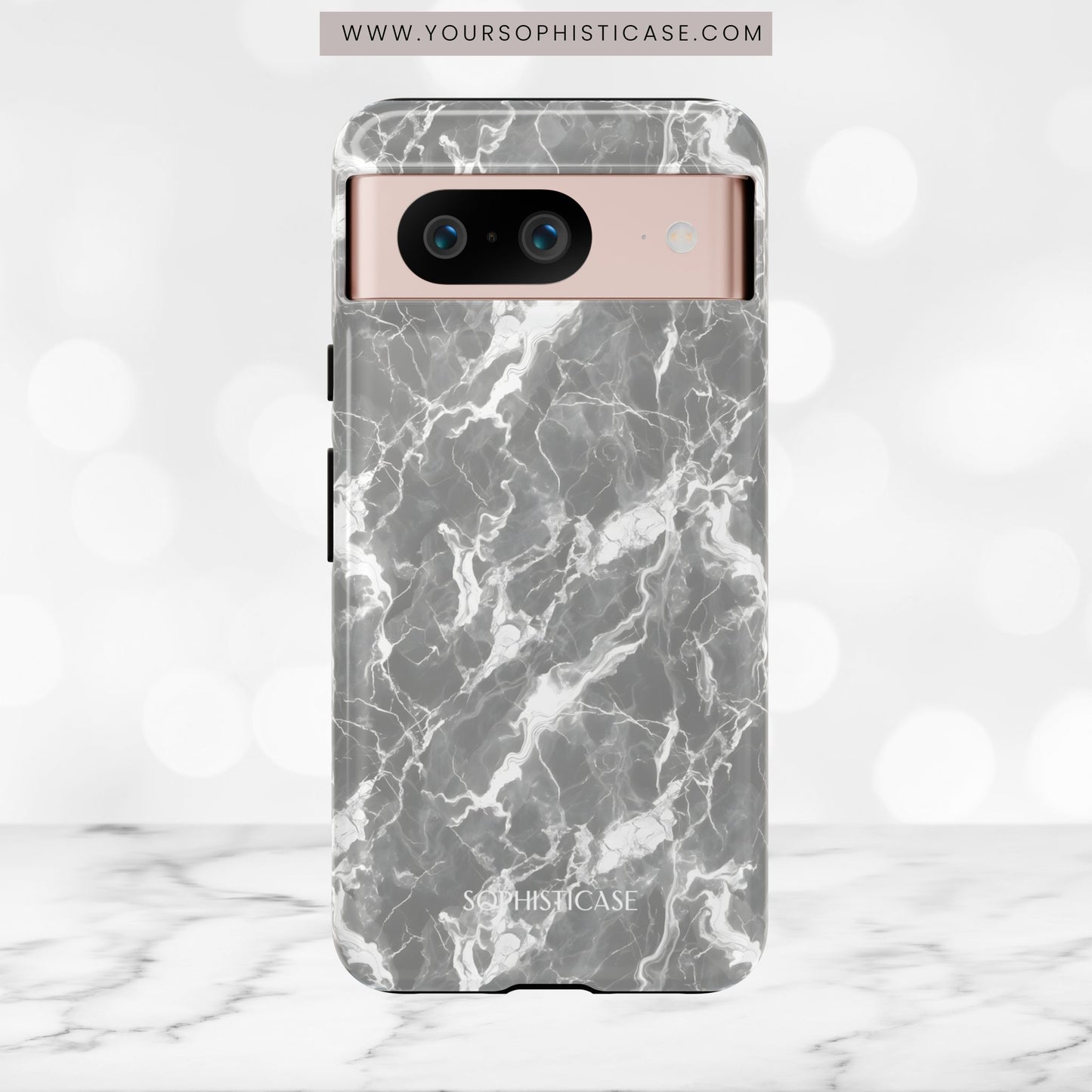 Marble Crush in Charcoal Grey - Tough Phone Case