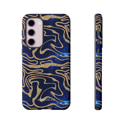 Cosmic Gold in Blue - iPhone Case, Samsung Galaxy Case, Google Pixel Case