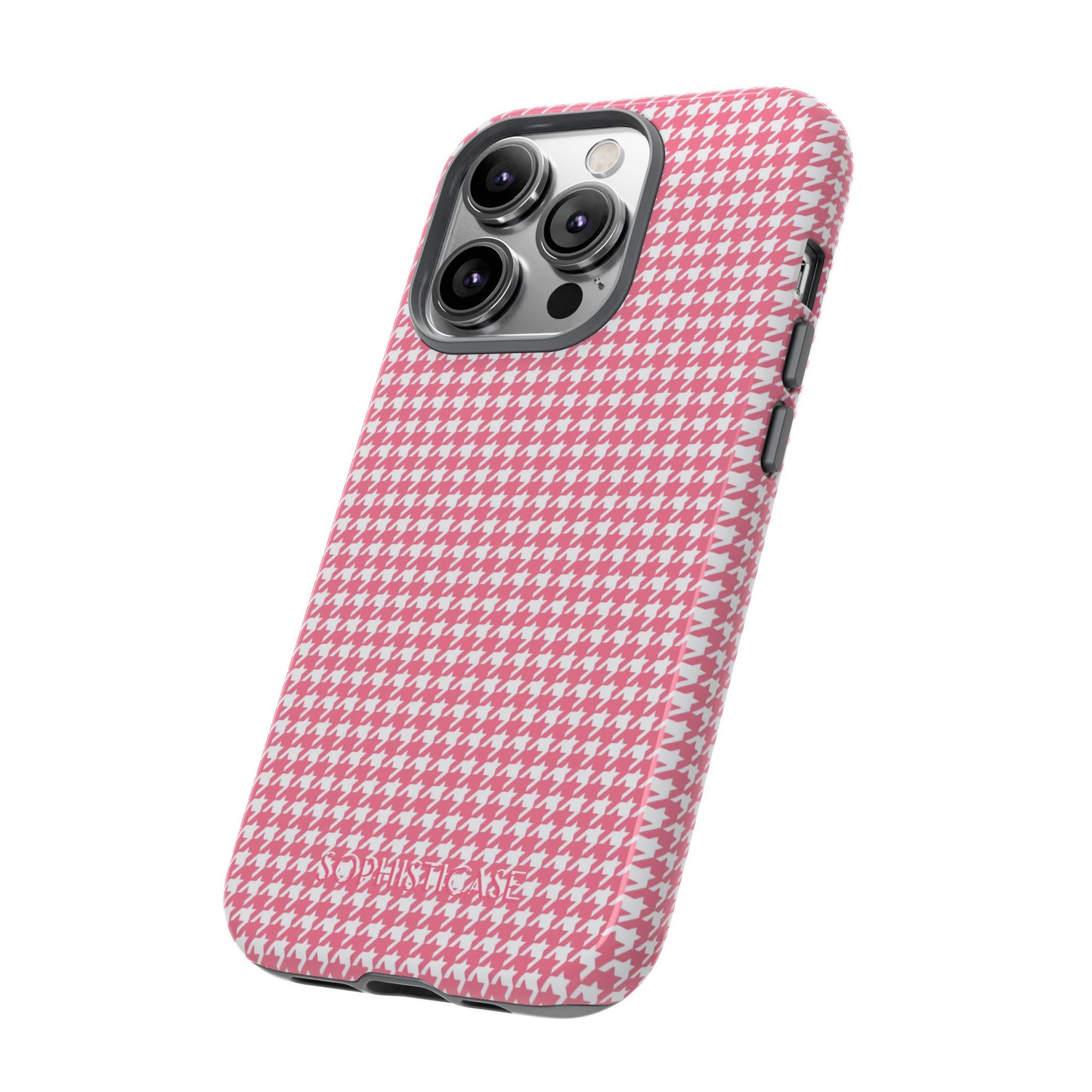 Tough Case - Houndstooth in Salmon