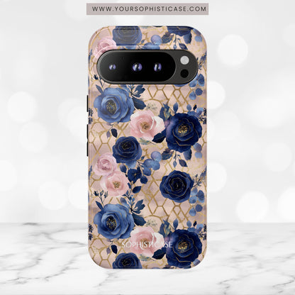 Royal Floral in Navy Blush - Tough Phone Case
