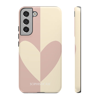 Be Mine in Brown and Beige - Drop Proof Phone Case for Samsung Galaxy