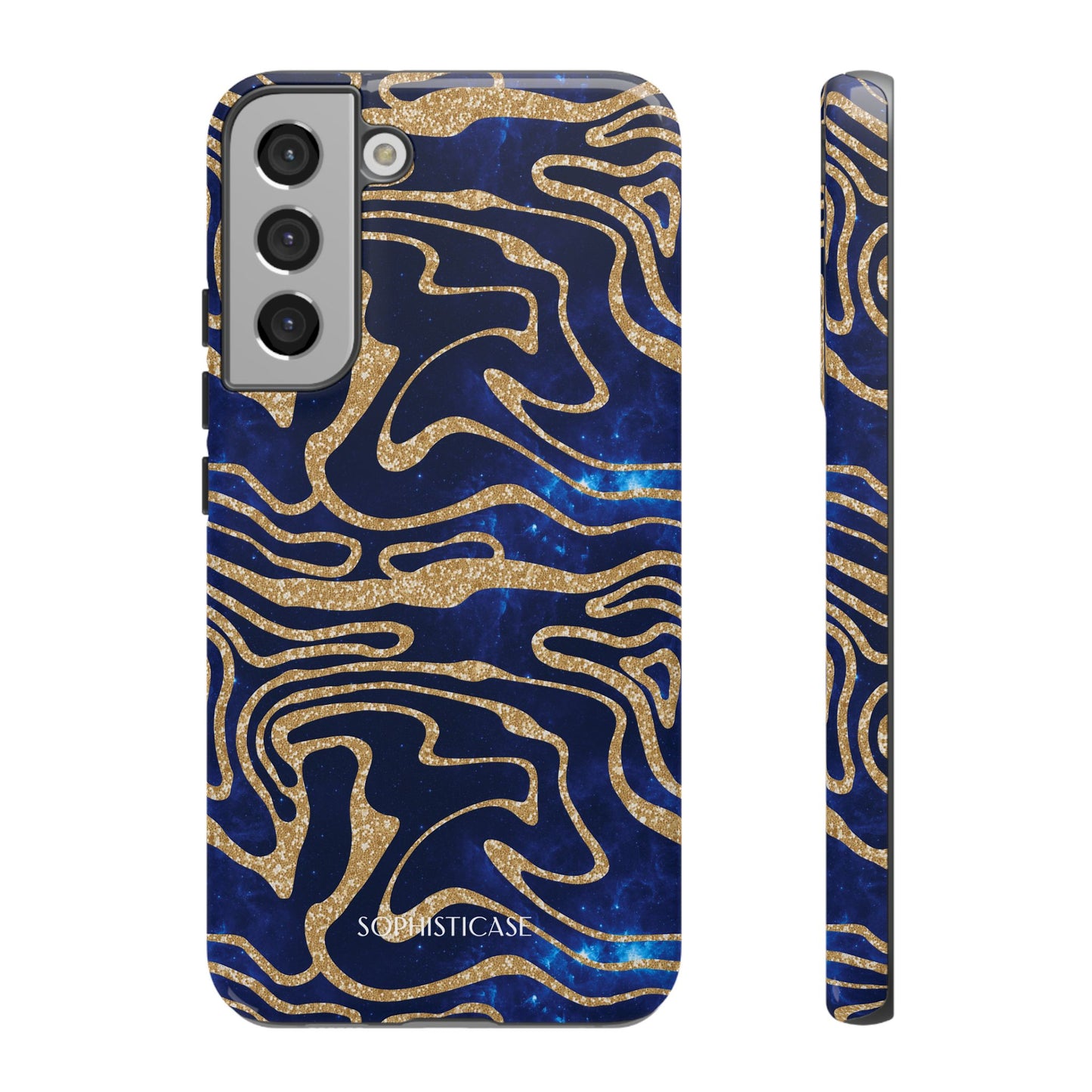 Cosmic Gold in Blue - iPhone Case, Samsung Galaxy Case, Google Pixel Case