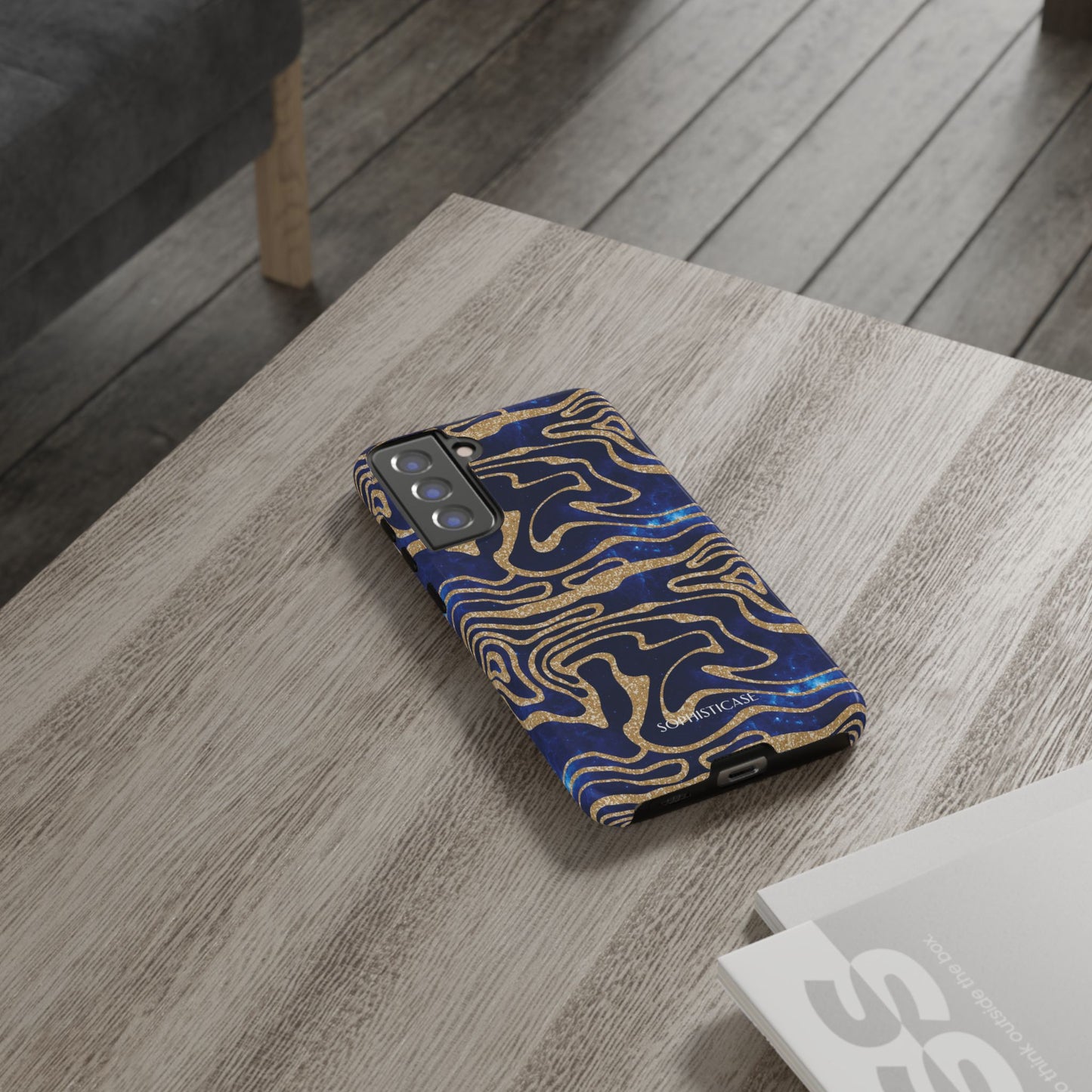 Cosmic Gold in Blue - iPhone Case, Samsung Galaxy Case, Google Pixel Case