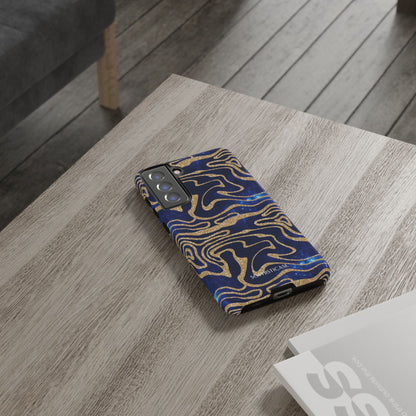 Cosmic Gold in Blue - iPhone Case, Samsung Galaxy Case, Google Pixel Case