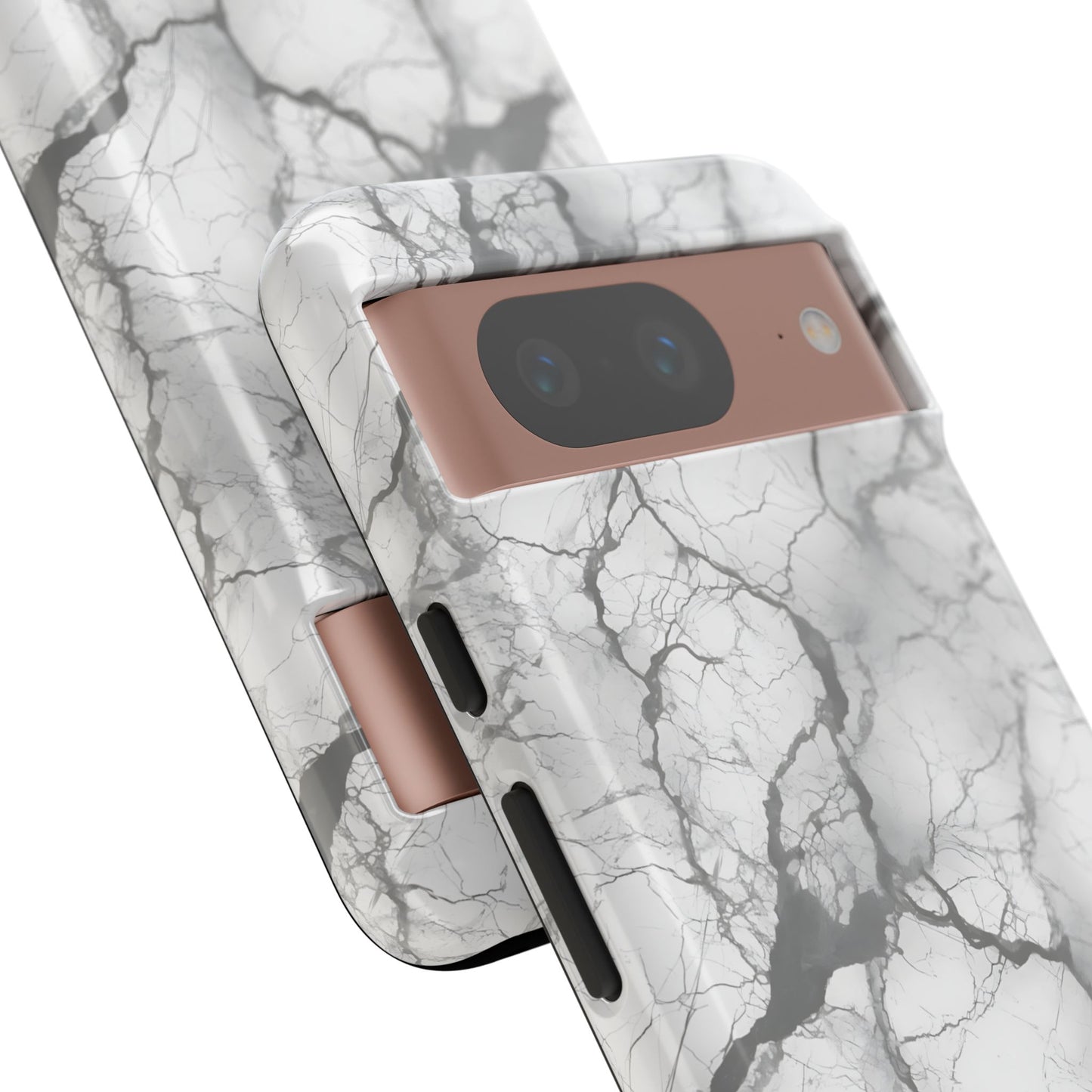 Marble Opulence in Charcoal Grey - Tough Phone Case