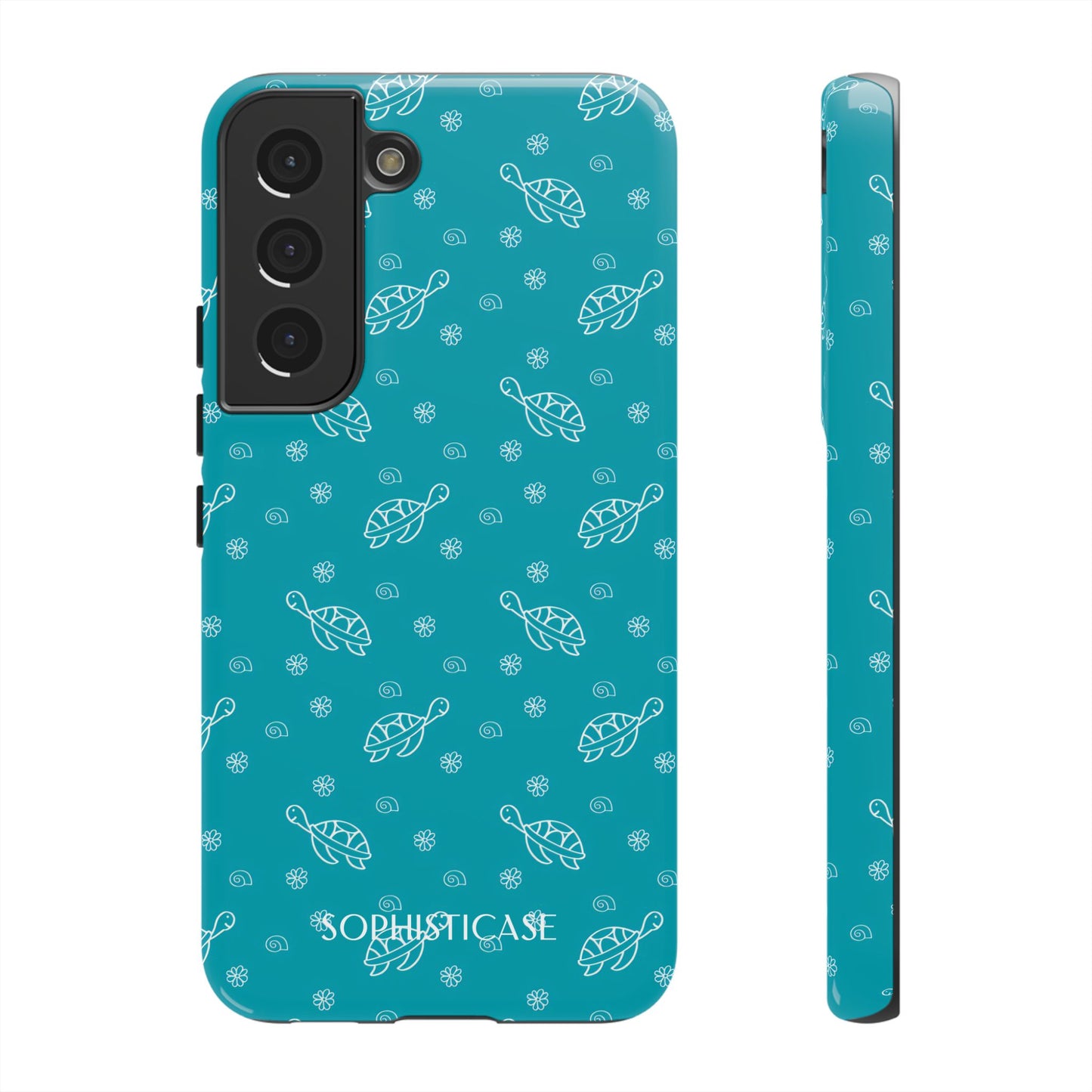 Turtle Island in Aqua - Tough Phone Case for Samsung Galaxy