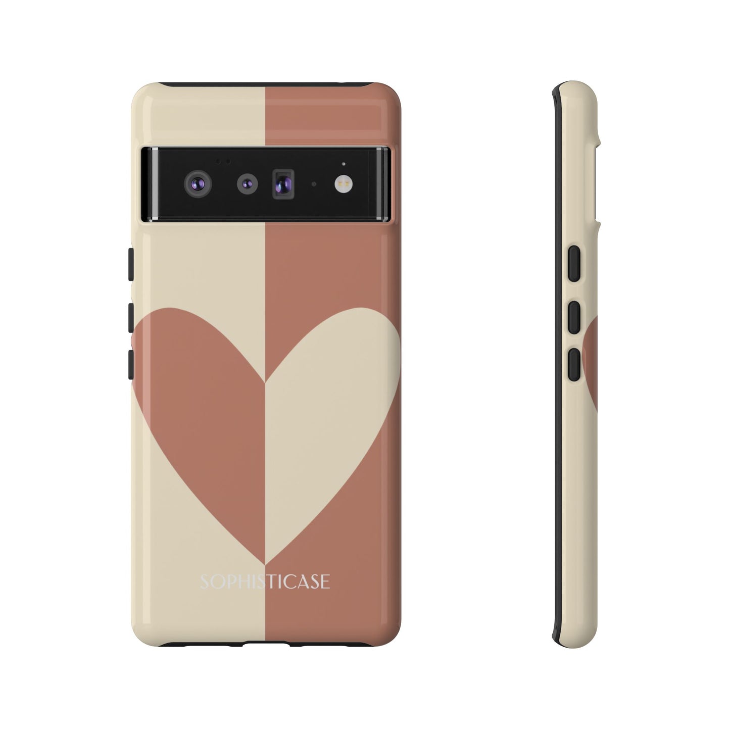 Be Mine in Brown and Cream - iPhone Case, Samsung Galaxy Case, Google Pixel Case