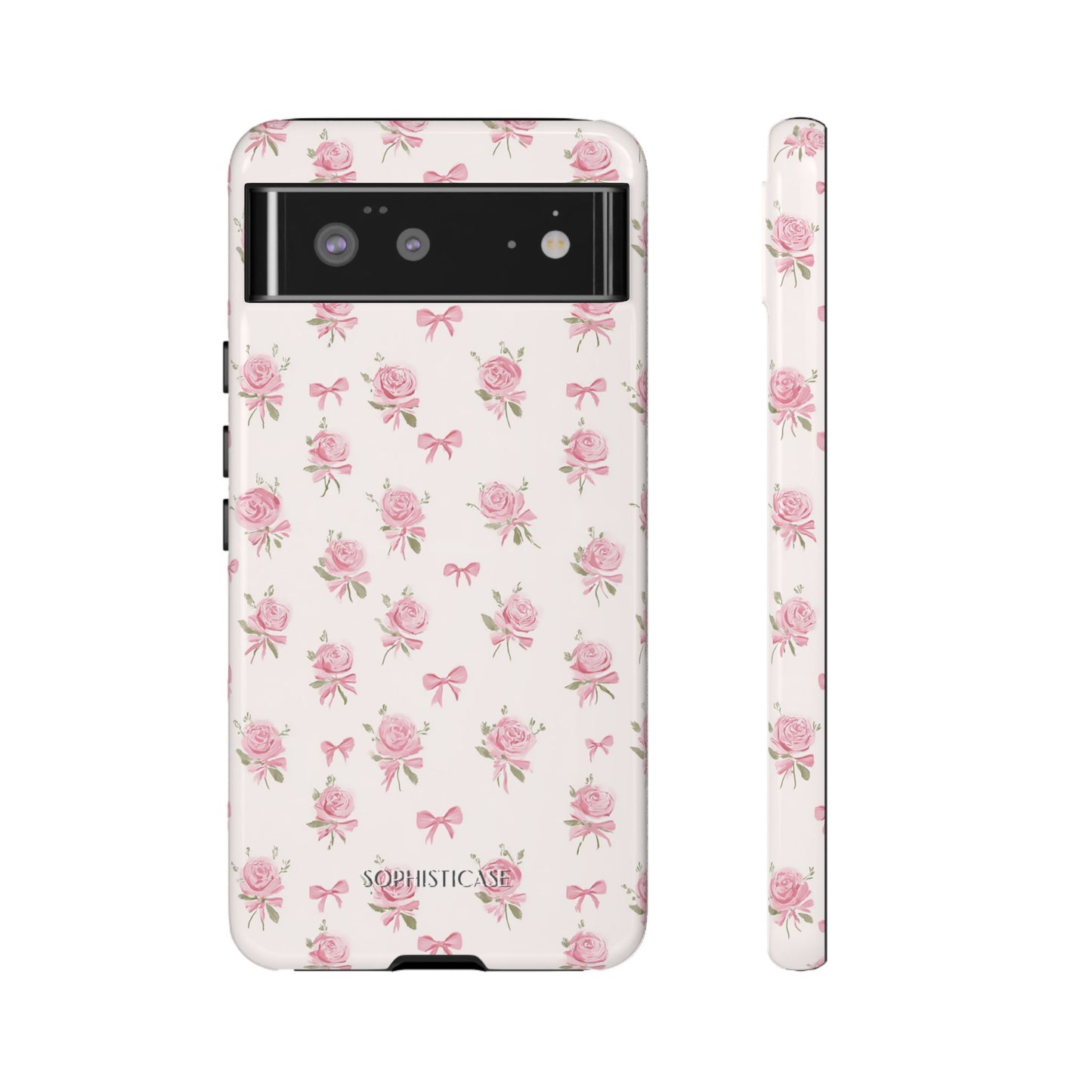 The Sweetest Thing in Coquette Roses and Bows - iPhone Case, Samsung Galaxy Case, Google Pixel Case