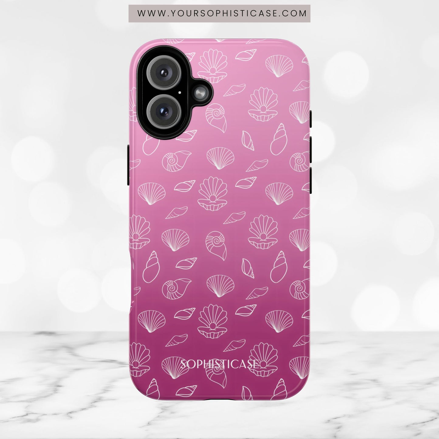 Seashell Society in Purple - iPhone Case, Samsung Galaxy Case, Google Pixel Case
