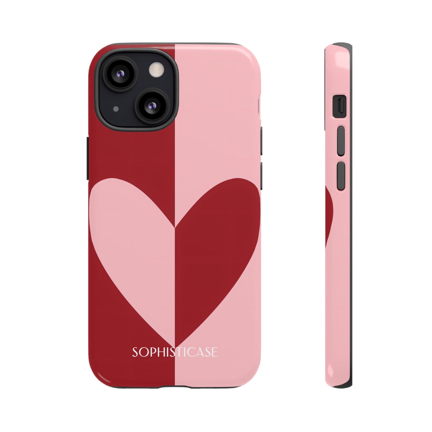 Be Mine in Red and Pink - Protective Phone Case for iPhone