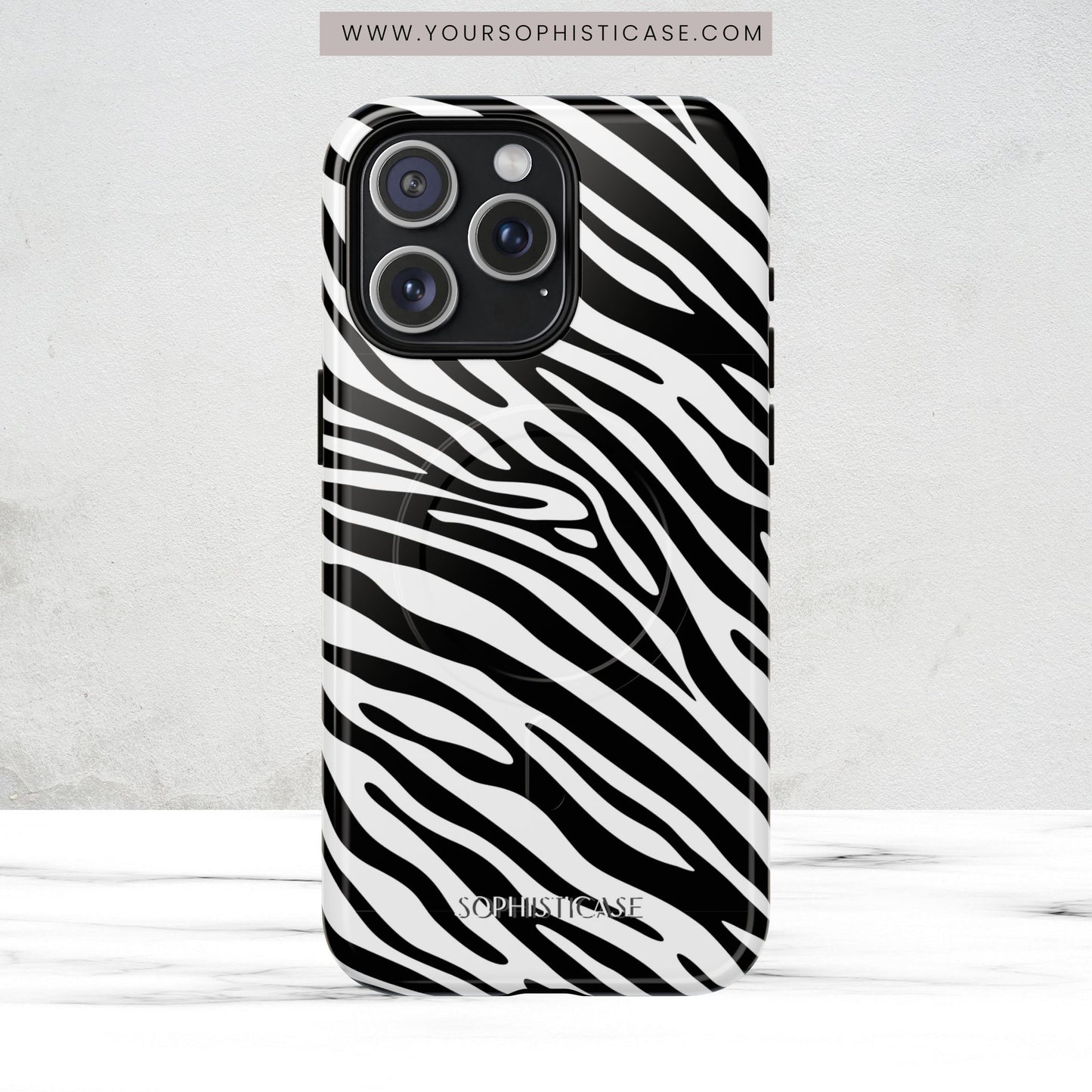 Dark Thoughts in Urban Zebra - iPhone Magsafe Case