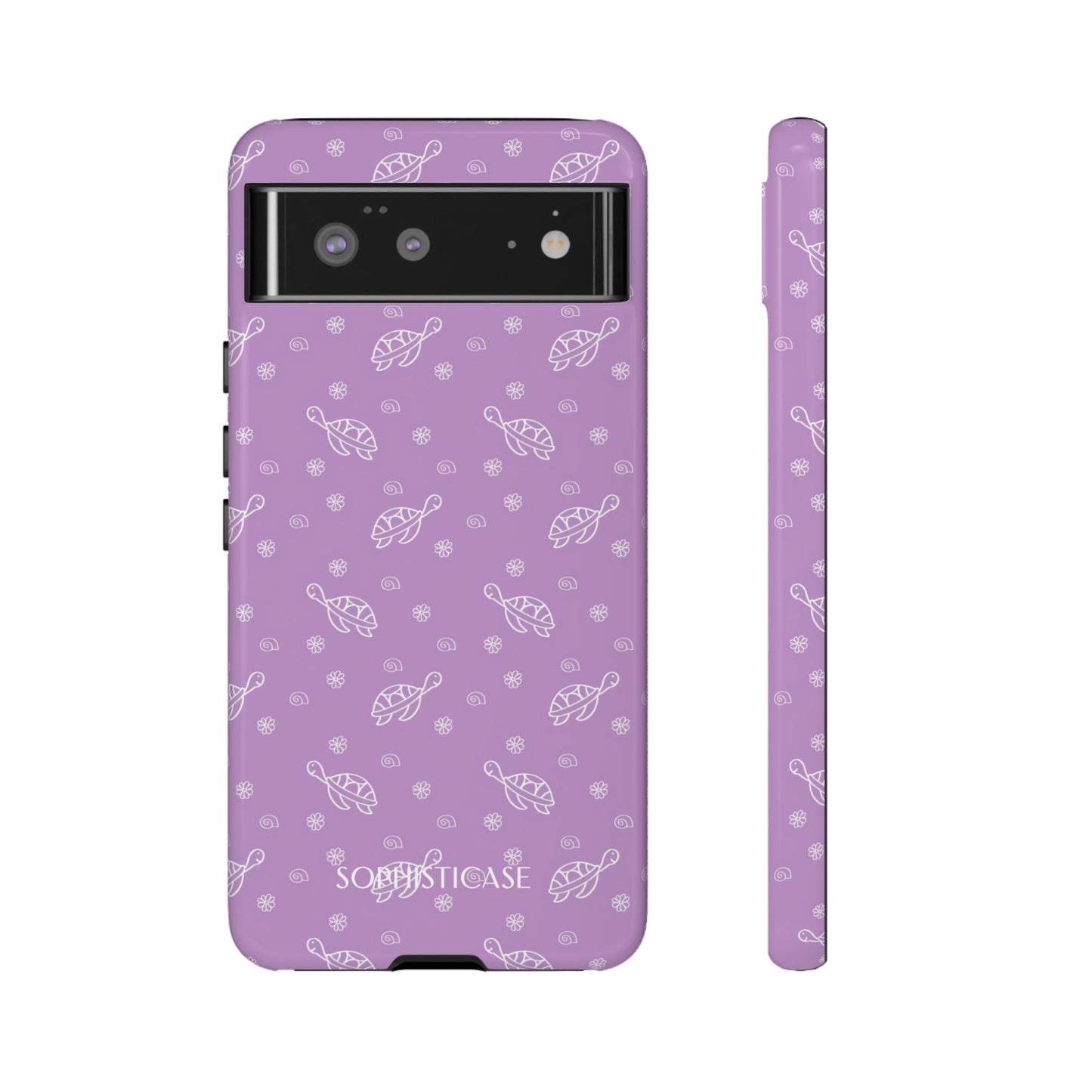 Turtle Island in Purple - Drop Proof Phone Case for Google Pixel