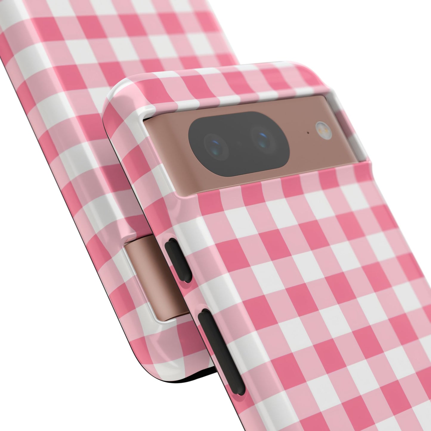 Gingham in Salmon - Tough Phone Case
