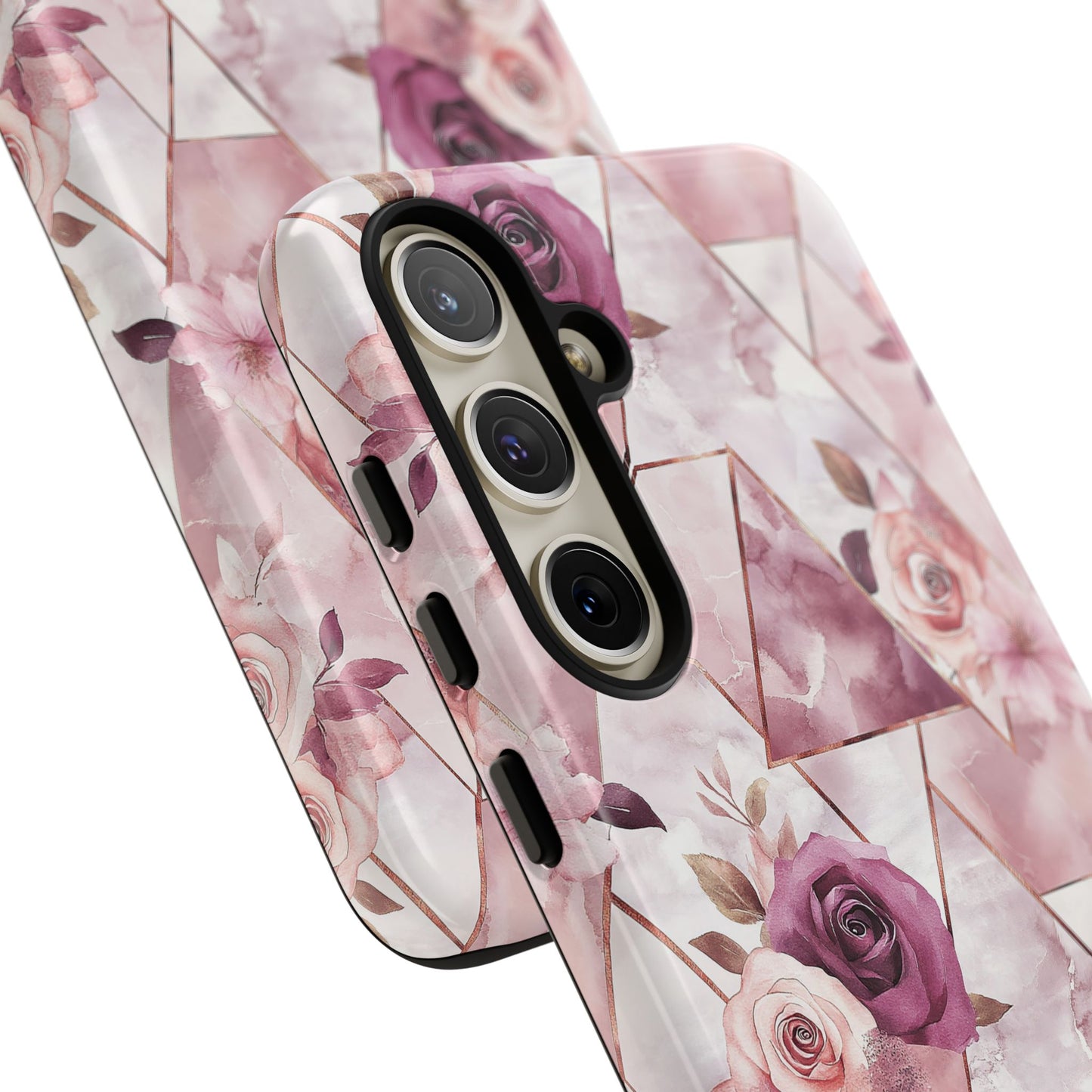Royal Floral in Plum Chevron - Tough Phone Case
