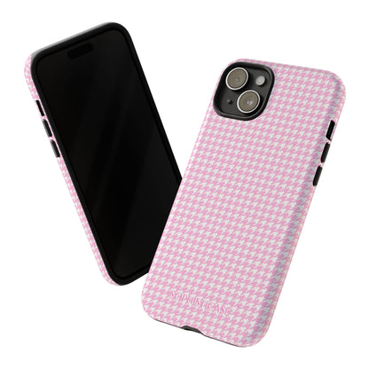 Houndstooth in Pink - Protective Phone Case for iPhone