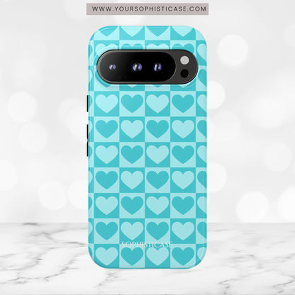Tough Love in Aqua - Tough Phone Case