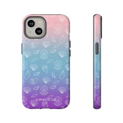 Seashell Society in Pink Blue & Purple Sunset - iPhone Case, Samsung Galaxy Case, Google Pixel Case