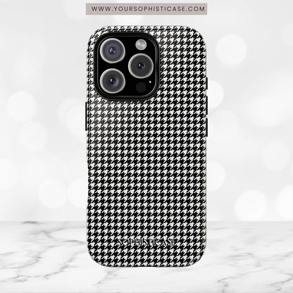 Houndstooth in Black - iPhone Case