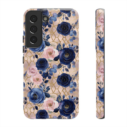 Royal Floral in Navy Blush - Tough Phone Case
