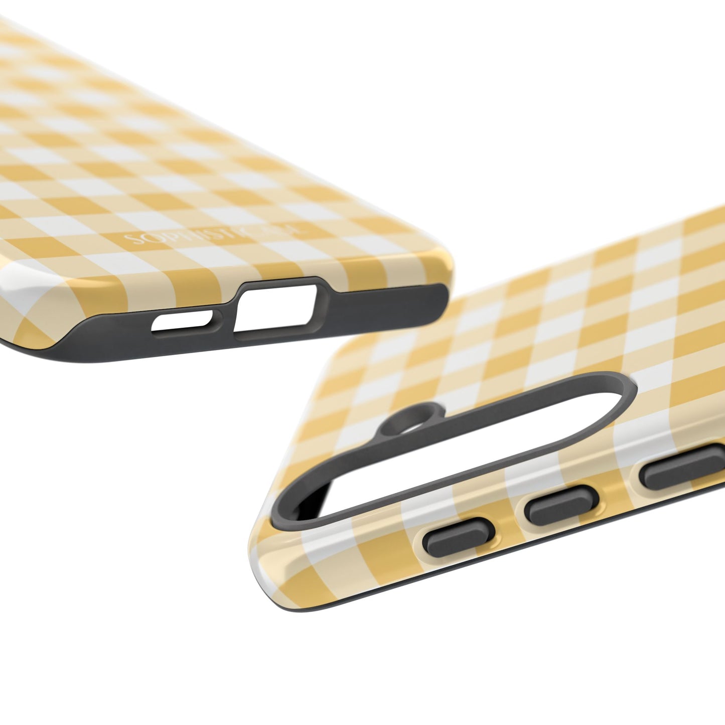 Gingham in Yellow - iPhone Case, Samsung Galaxy Case, Google Pixel Case