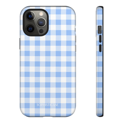Gingham in Blue - Tough Phone Case