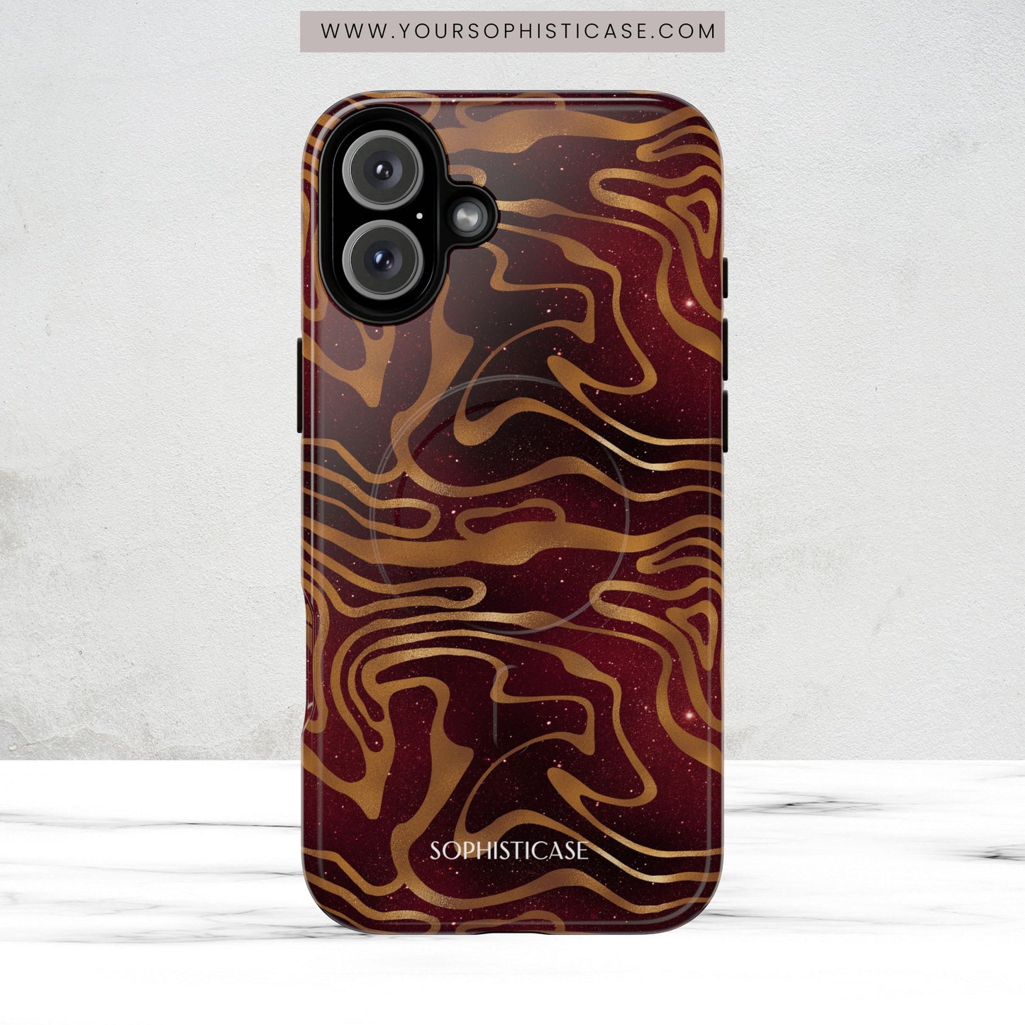 Cosmic Gold in Red - iPhone Magsafe Case