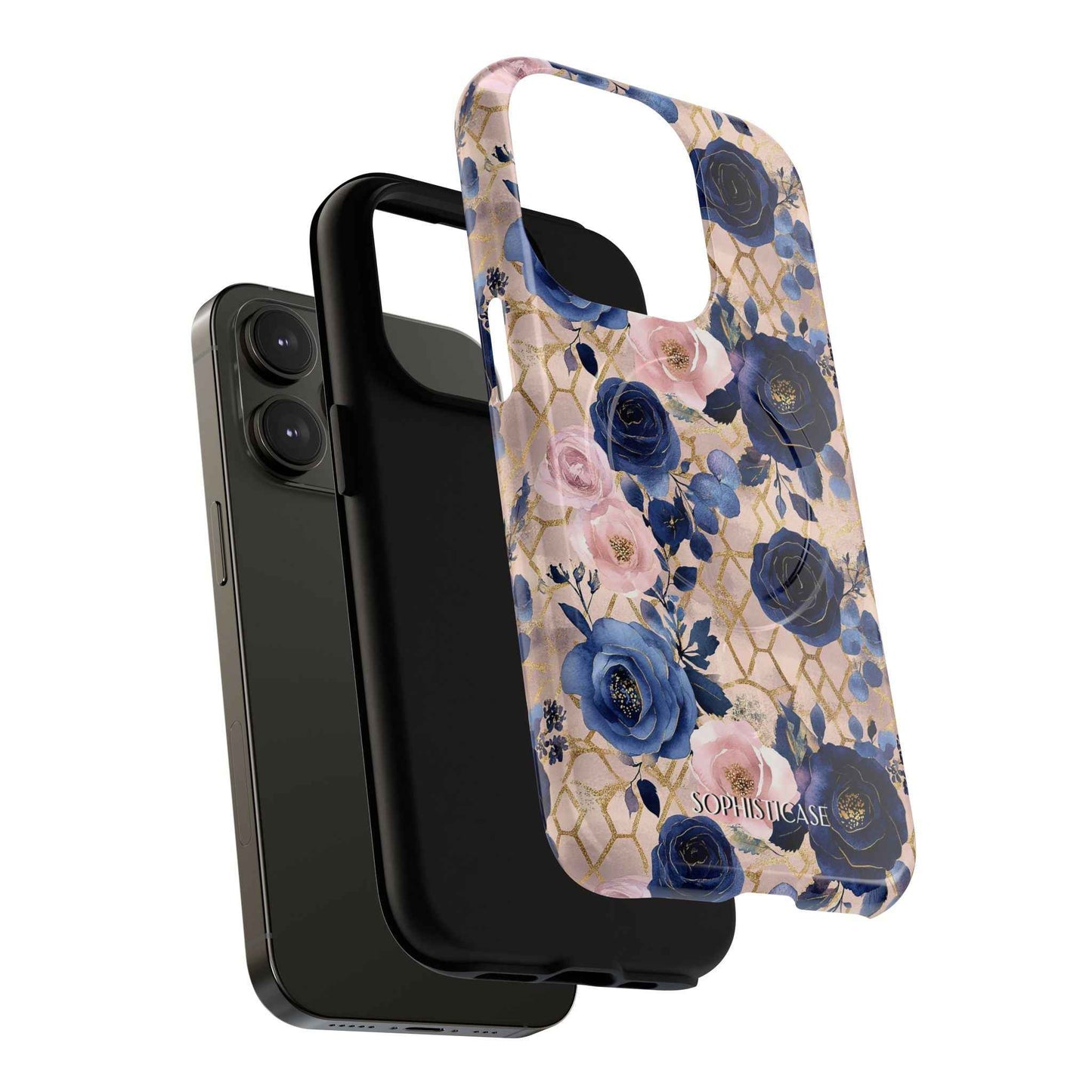 Royal Floral in Navy Blush - iPhone Magsafe Case