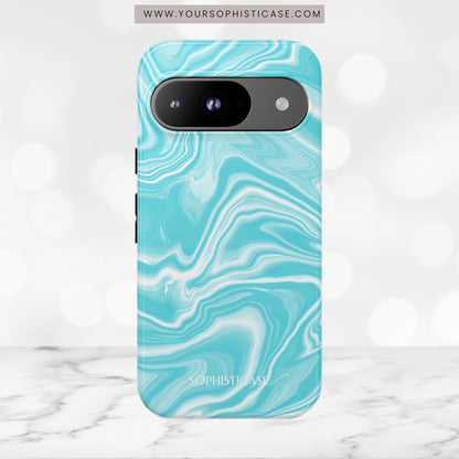 Liquid Dreams in Aqua - Tough Phone Case