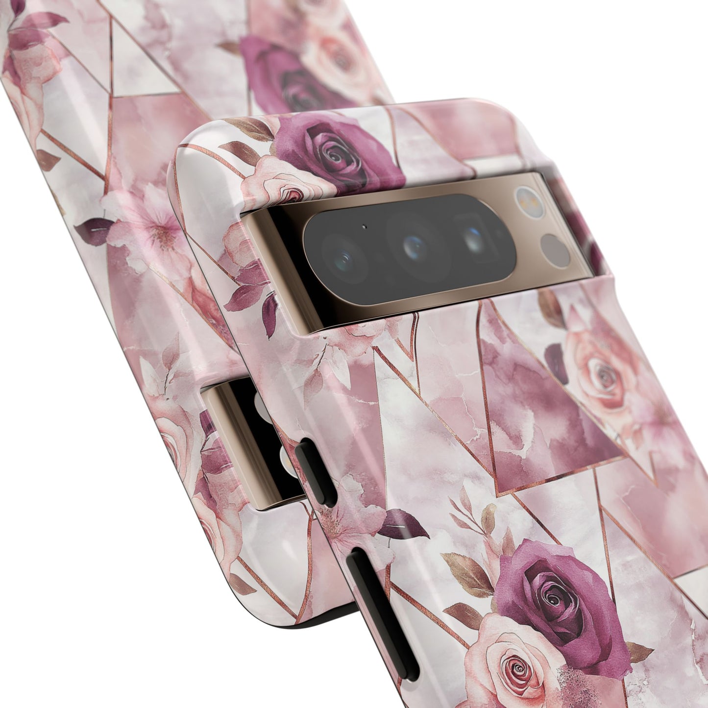 Royal Floral in Plum Chevron - Tough Phone Case