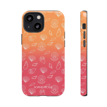 Seashell Society in Sunset Orange - iPhone Case, Samsung Galaxy Case, Google Pixel Case