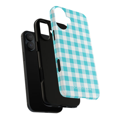 Tough Case - Gingham in Aqua