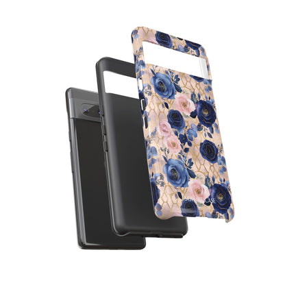 Royal Floral in Navy Blush - Tough Phone Case