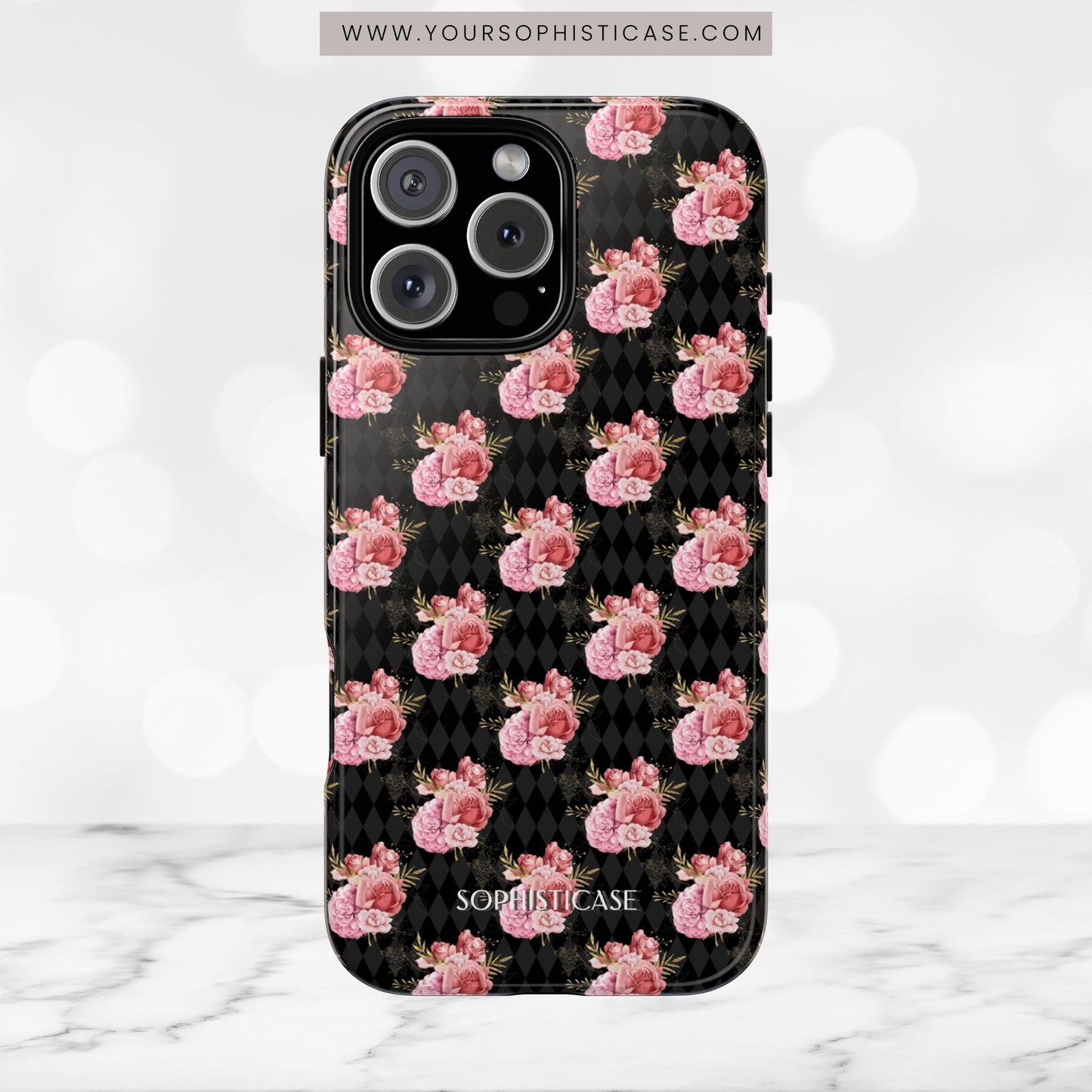 Rose Diamond Romance in Vivienne - Tough Phone Case