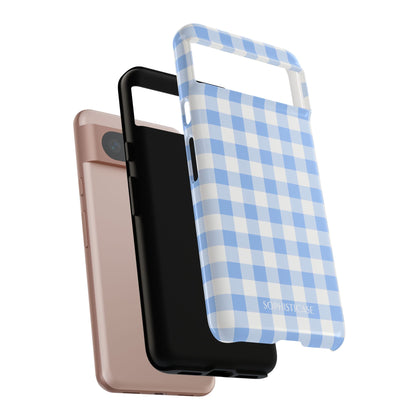 Gingham in Blue - iPhone Case, Samsung Galaxy Case, Google Pixel Case