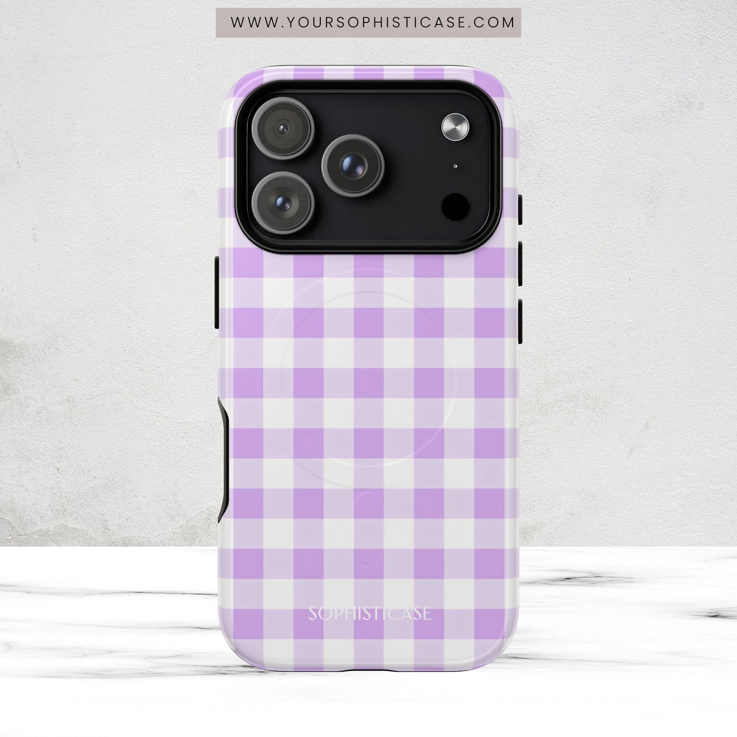 Gingham in Purple - Magsafe Case