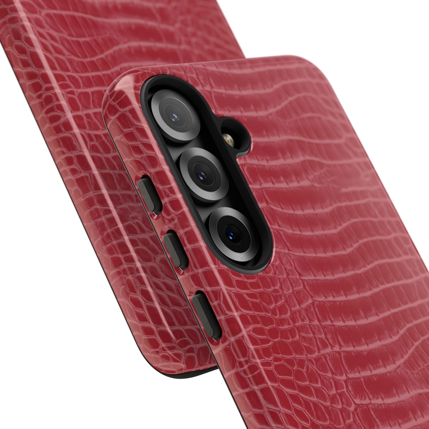Luxe Leather in Cherry Red - iPhone Case, Samsung Galaxy Case, Google Pixel Case