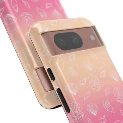 Seashell Society in Sandy Pink Sunset - iPhone Case, Samsung Galaxy Case, Google Pixel Case