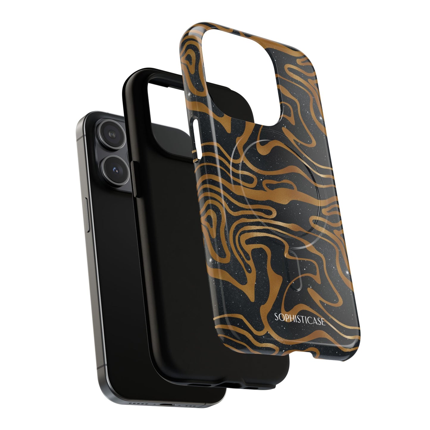 Cosmic Gold in Black - iPhone Magsafe Case