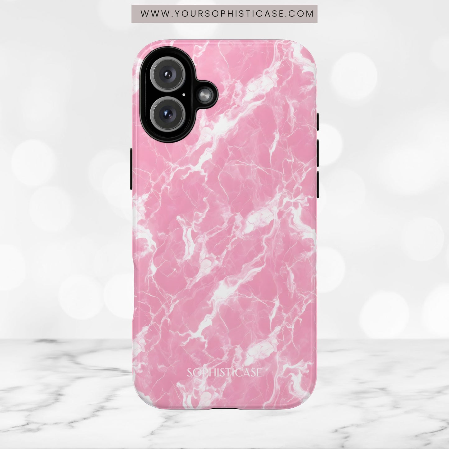 Marble Crush in Pink - iPhone Case
