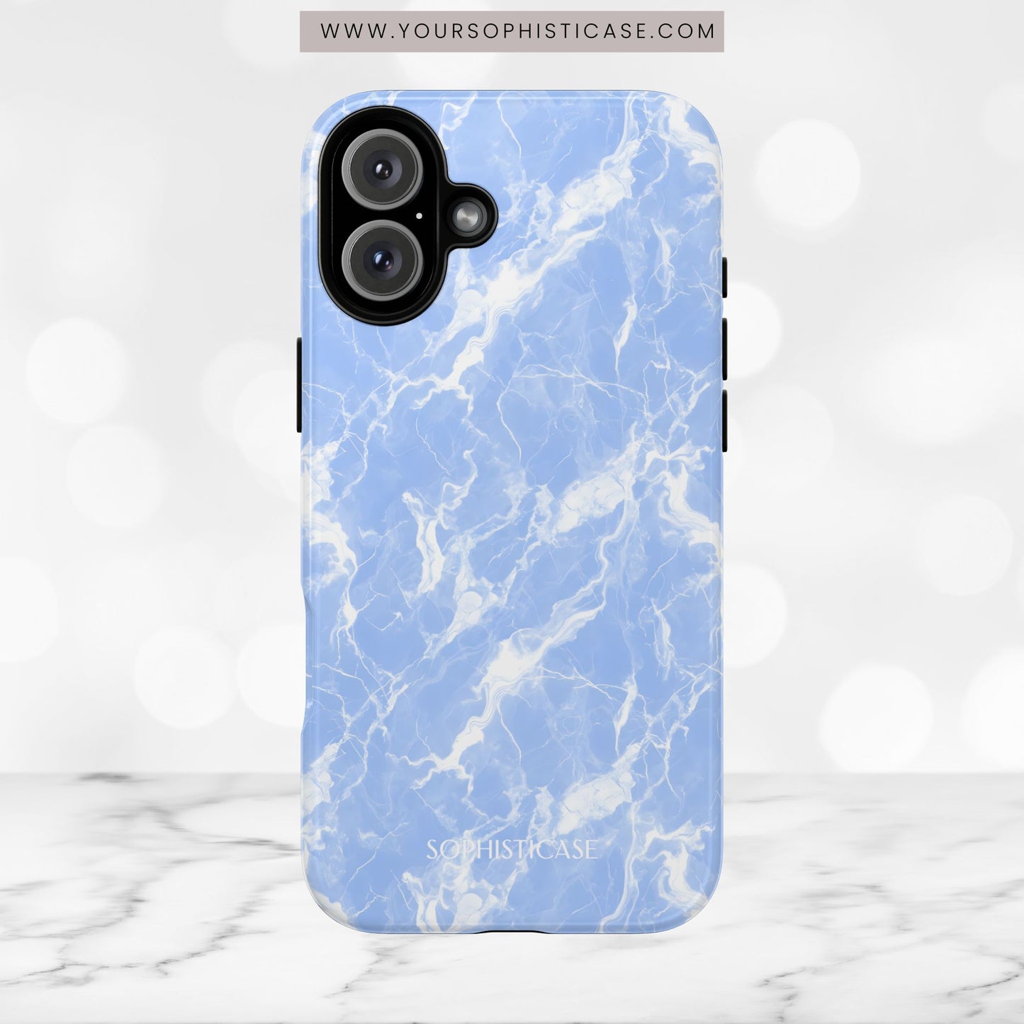 Marble Crush in Blue - Tough Phone Case